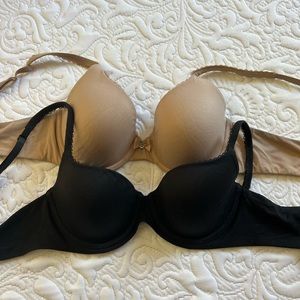 Body By Victoria - smooth lightly lined Demi bra bundle.